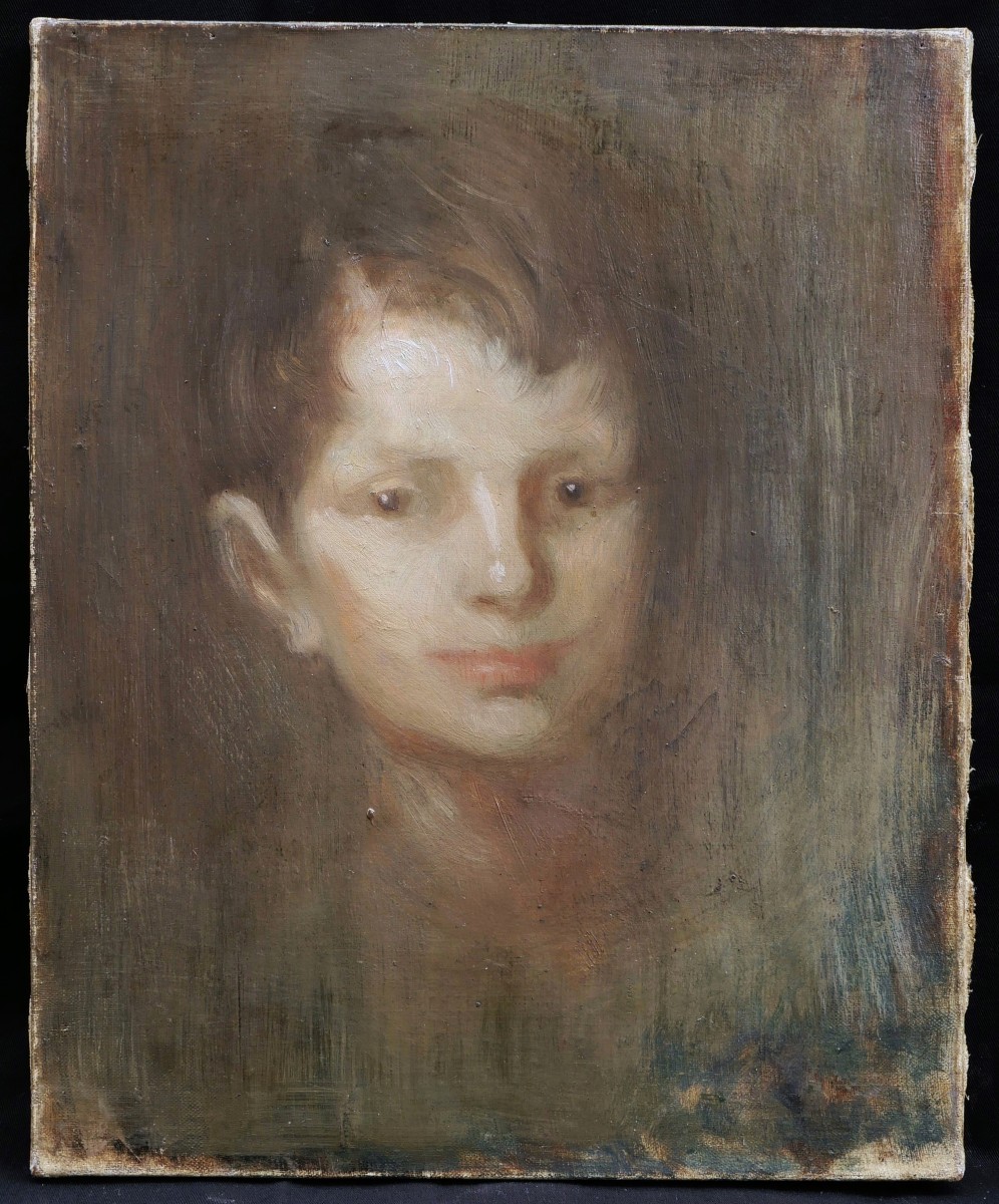 Attribué à Armand BERTON, Portrait d'enfant-photo-4