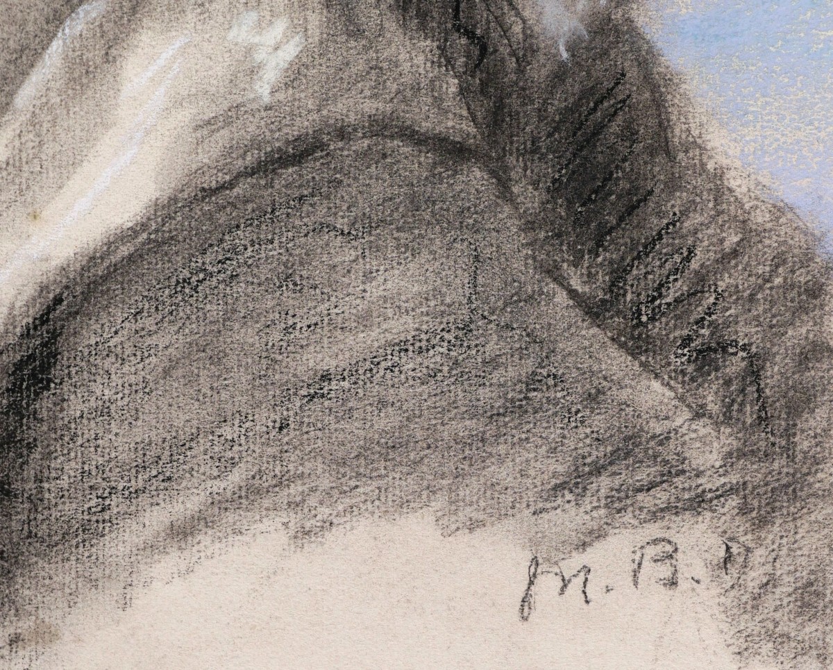 Attributed To Marie Bashkirtseff, Portrait Of A Woman In Profile-photo-3