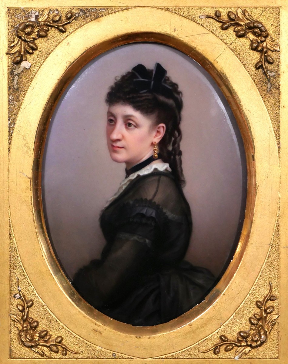 École FRANÇAISE fin XIXème, Portrait de Catherine Iwanowna de Pochvisneff, baronne de Mulhens