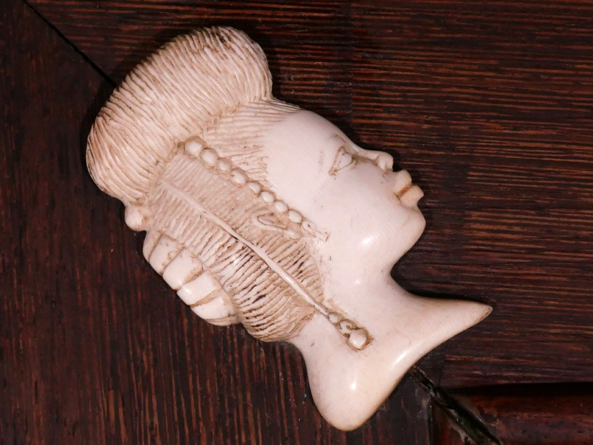 Colonial Frame In Mahogany, Palm And Ivory-photo-3