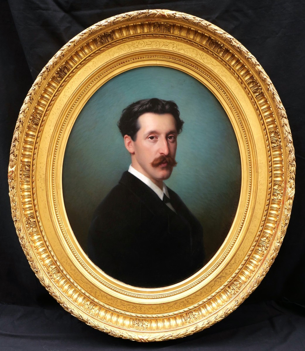 Louis-Stanislas FAIVRE-DUFFER, Portrait d'homme à la moustache (Antoine Dupuy de Quérézieux)