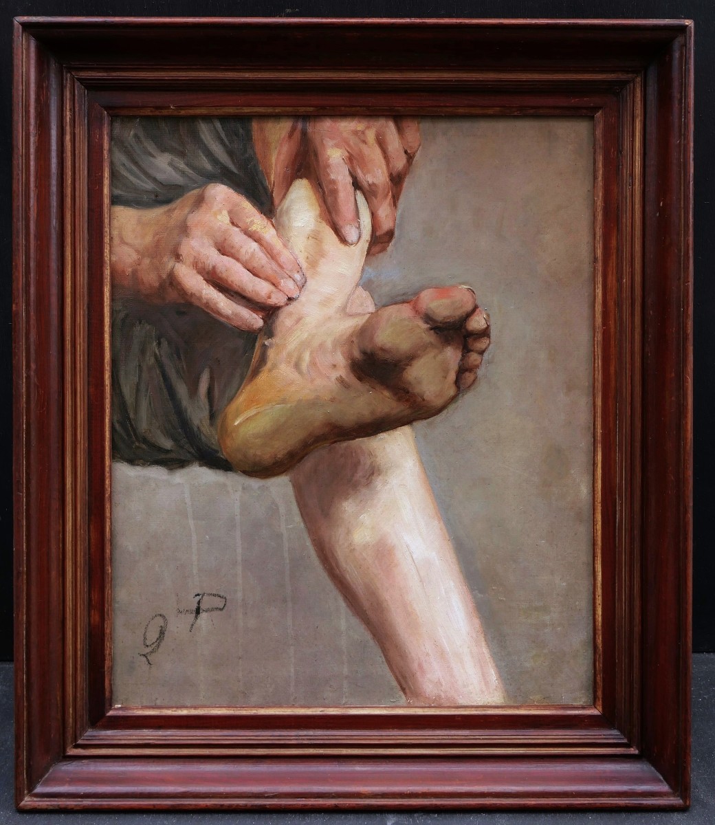 École FRANÇAISE du XIXème siècle, Étude de mains et pied-photo-4