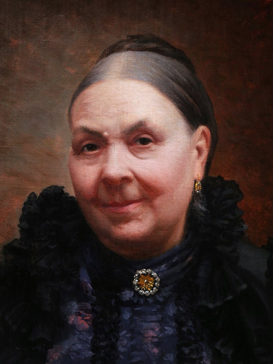Blanche POLONCEAU, Autoportrait, tableau de portrait de femme-photo-2