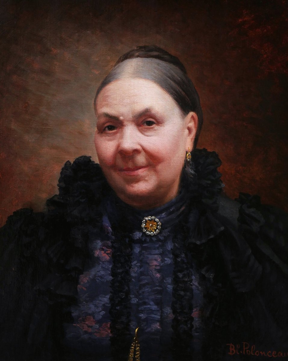 Blanche POLONCEAU, Autoportrait, tableau de portrait de femme