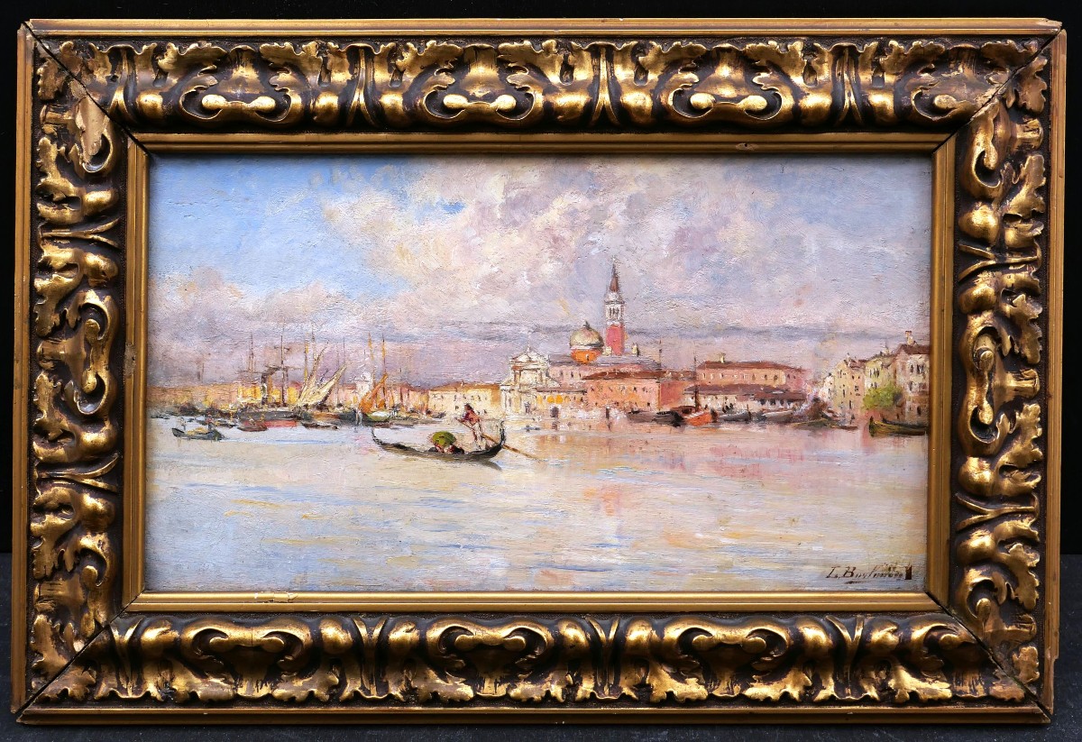 Leopoldo BURLANDO, Vue de l'Île de San Giorgio Maggiore à Venise-photo-4