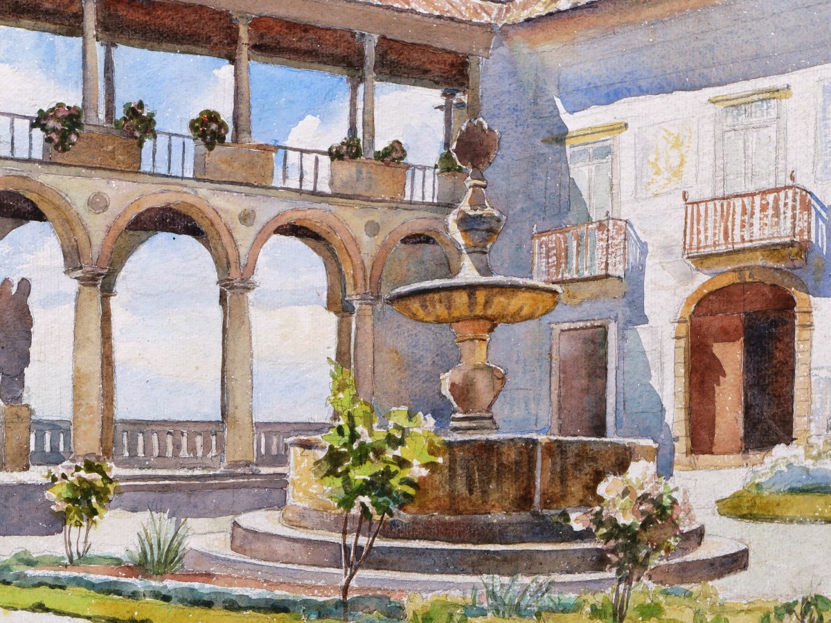 Joseph Berthelot, Baron De Baye, View Of The Machado De Castro Museum In Coimbra, Portugal-photo-2