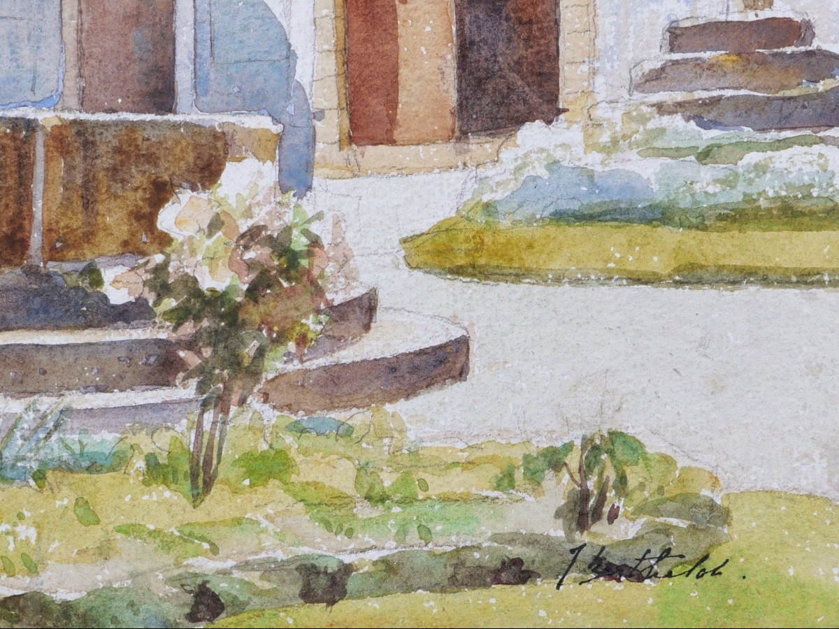 Joseph Berthelot, Baron De Baye, View Of The Machado De Castro Museum In Coimbra, Portugal-photo-3