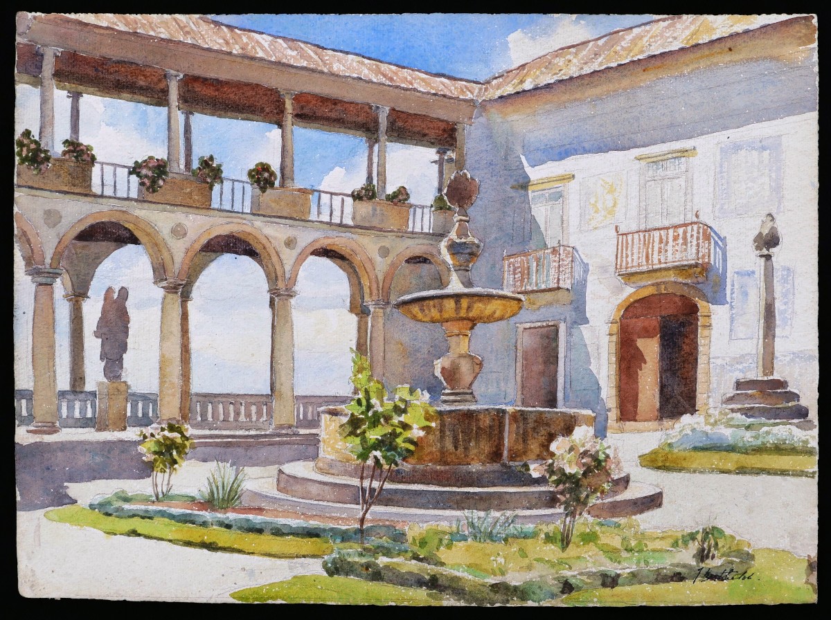 Joseph Berthelot, Baron De Baye, View Of The Machado De Castro Museum In Coimbra, Portugal-photo-1