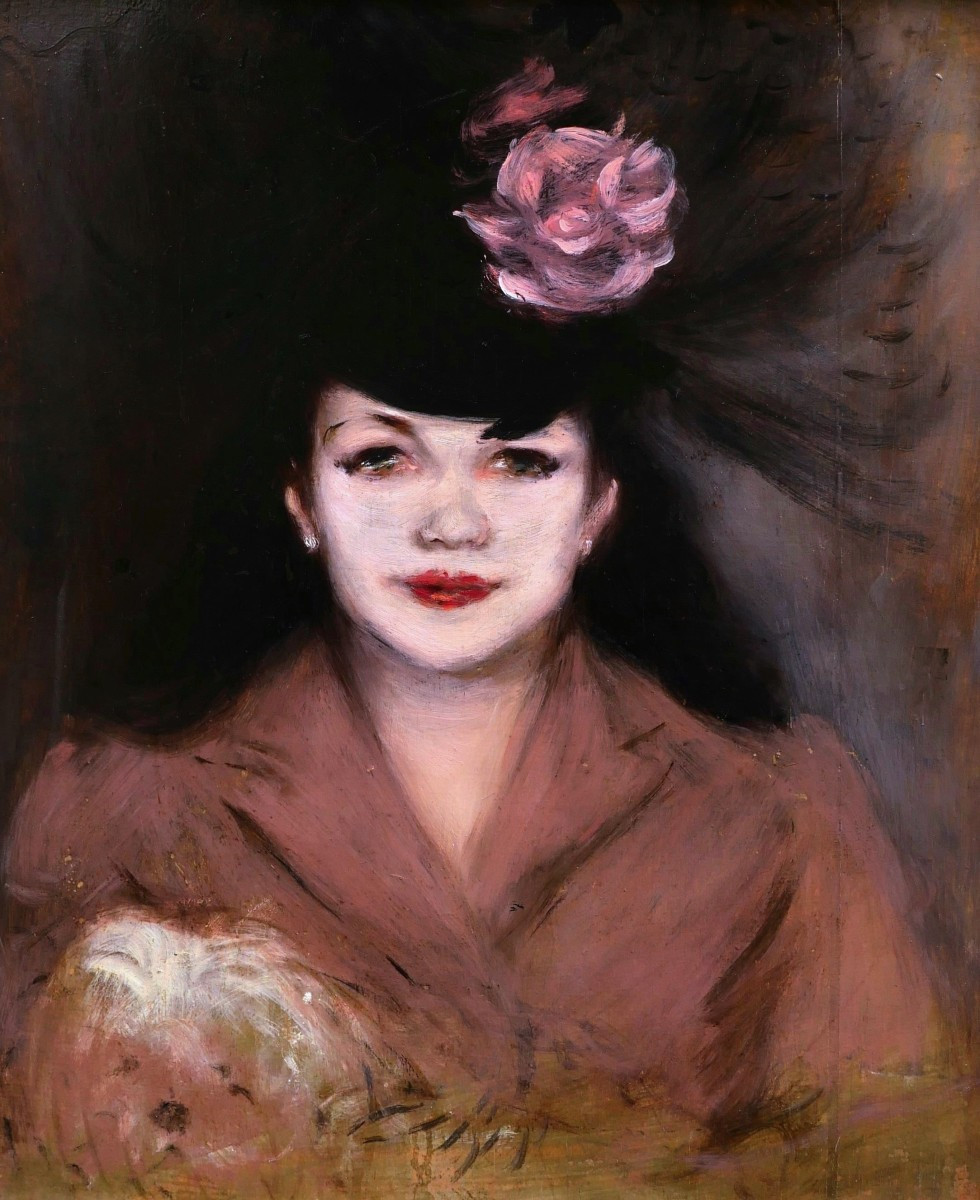 École FRANÇAISE circa 1930, Portrait présumé de la comédienne Simone SIMON