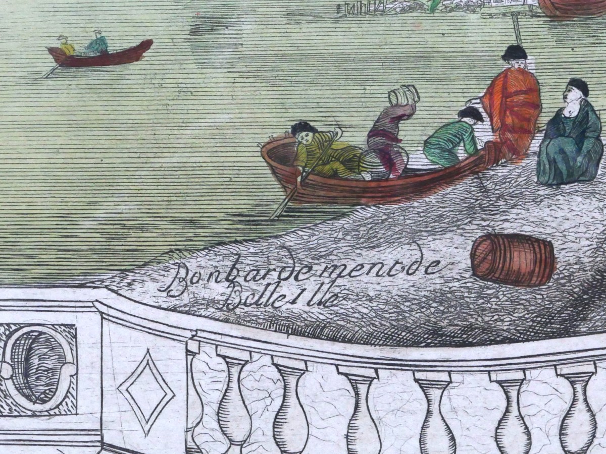 French School Of The 18th Century, The Bombardment Of Belle-île-photo-4