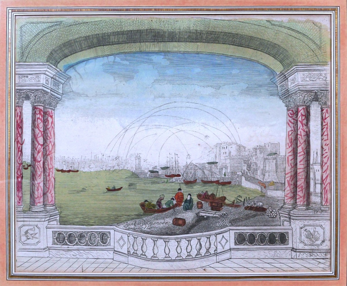 French School Of The 18th Century, The Bombardment Of Belle-île