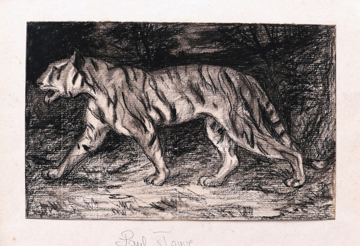 French School, Early 20th Century, Walking Tiger-photo-2