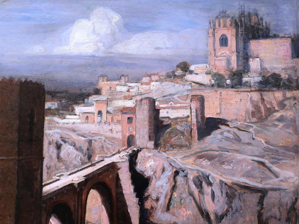 Carl Oscar Borg, View Of Toledo In Spain-photo-2