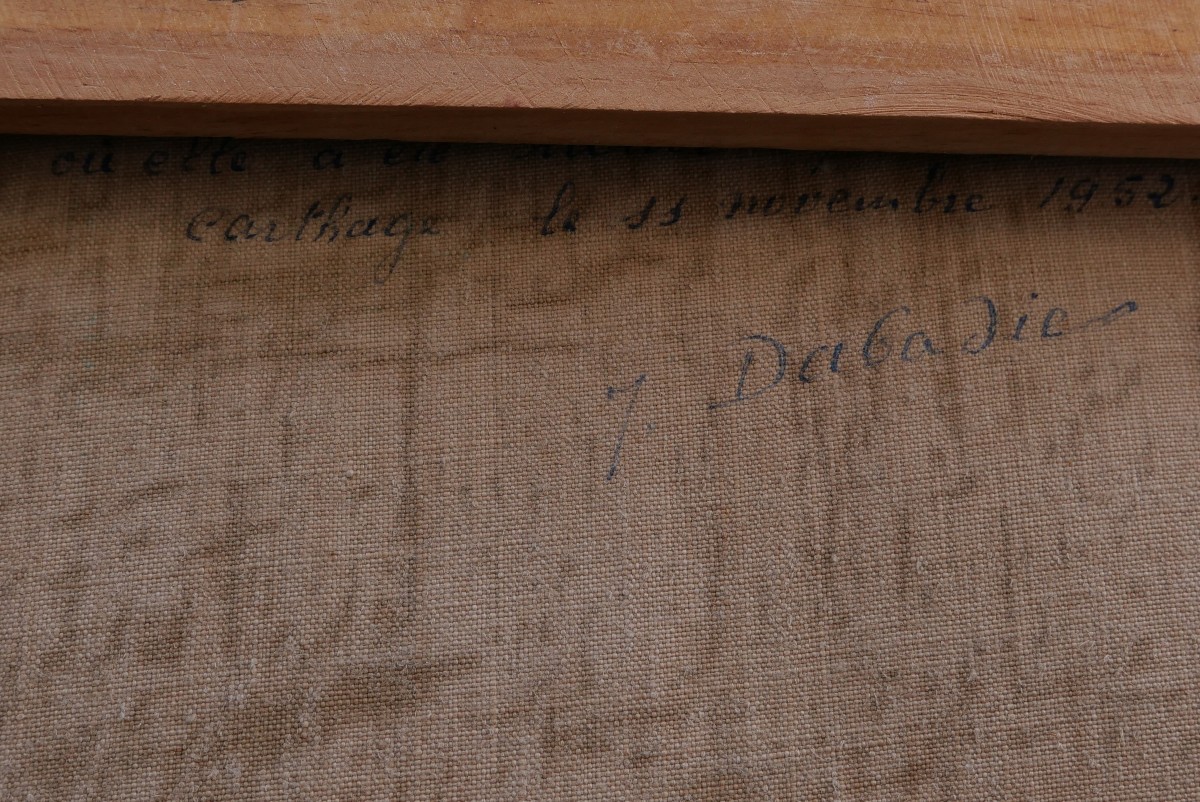 Henri Dabadie, Lively Landscape In Marrakech (morocco), With Snow On The Atlas Mountains In The Background-photo-2