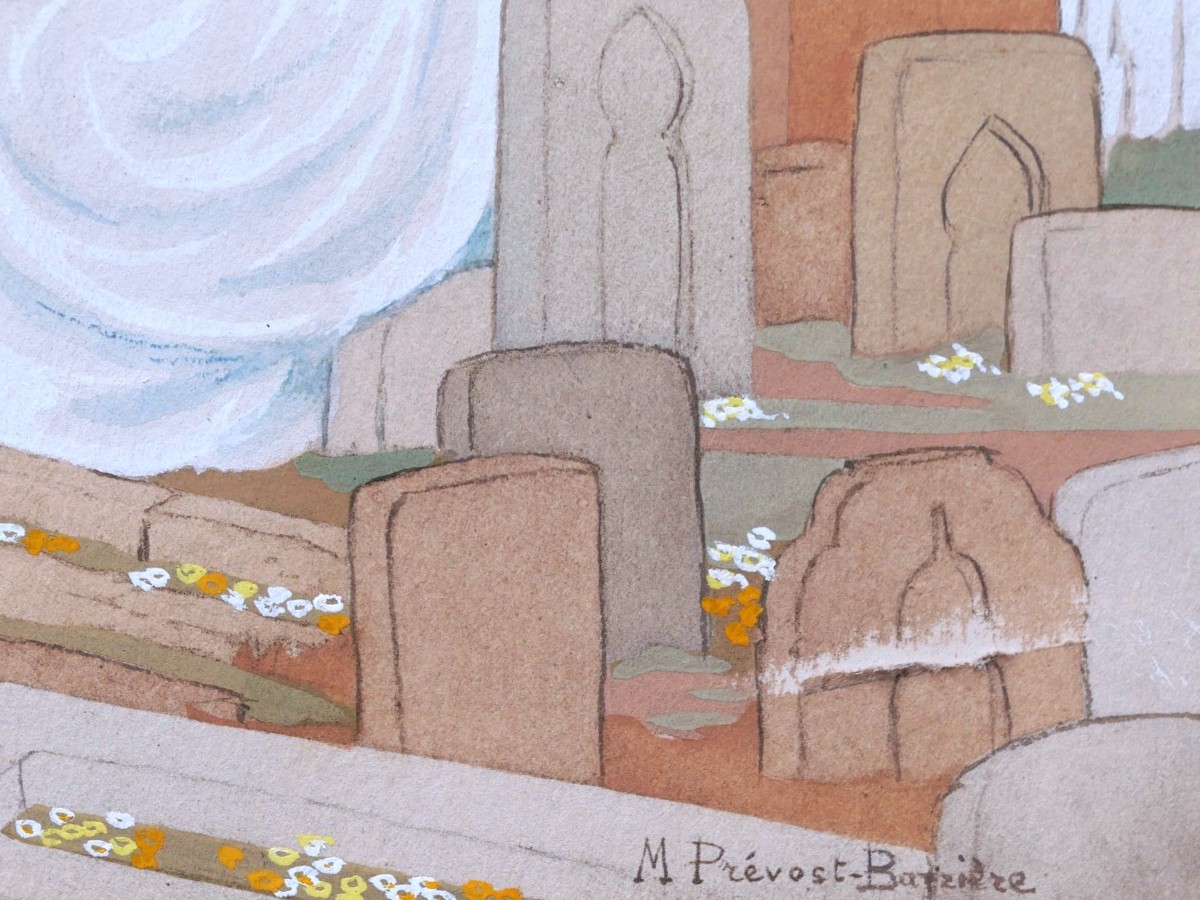 Marguerite BARRIÈRE – PRÉVOST, Marocaines au cimetière El-Alou à Rabat (Maroc)-photo-3