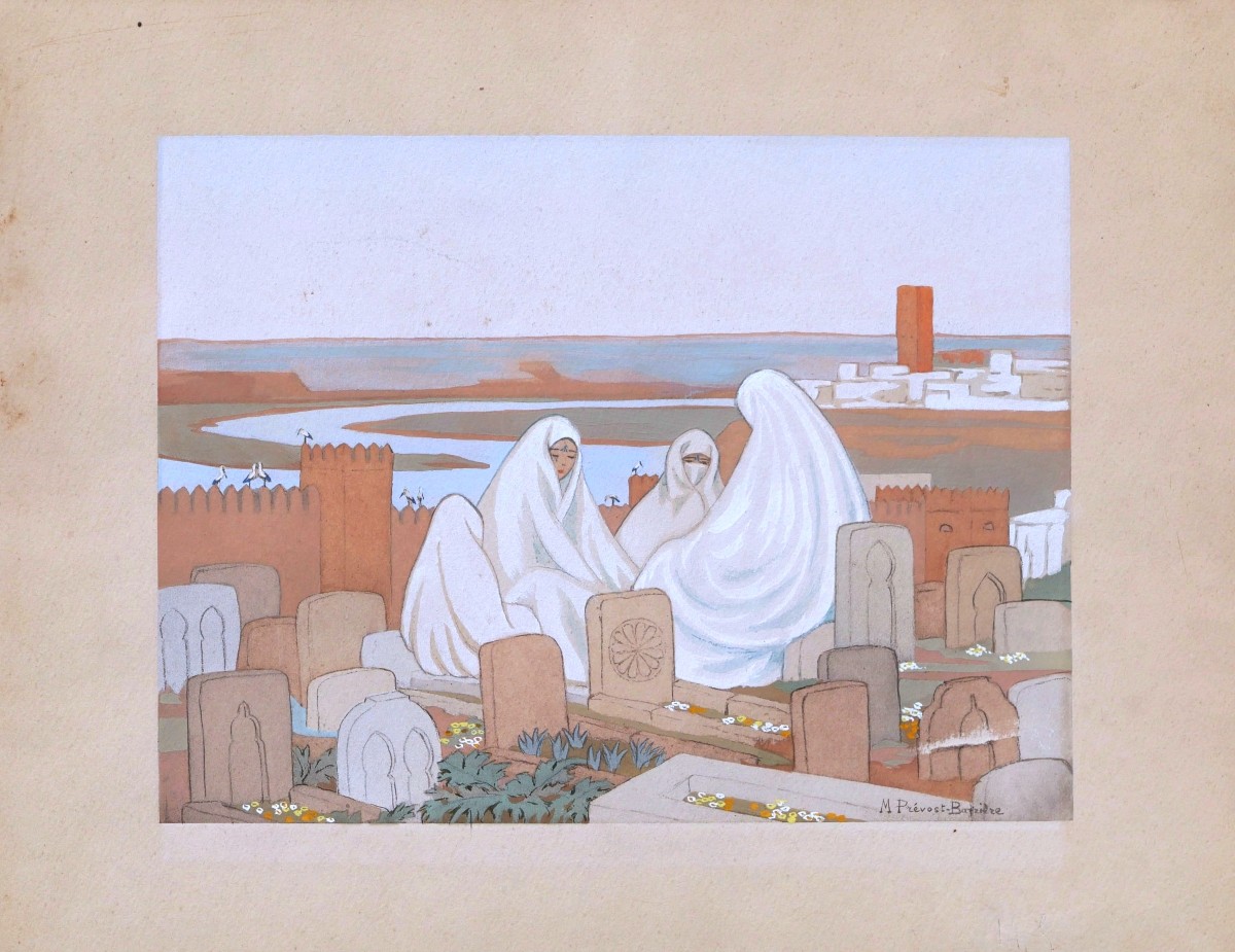 Marguerite BARRIÈRE – PRÉVOST, Marocaines au cimetière El-Alou à Rabat (Maroc)-photo-4