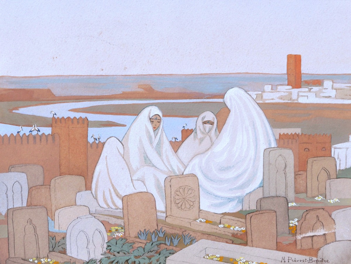Marguerite BARRIÈRE – PRÉVOST, Marocaines au cimetière El-Alou à Rabat (Maroc)