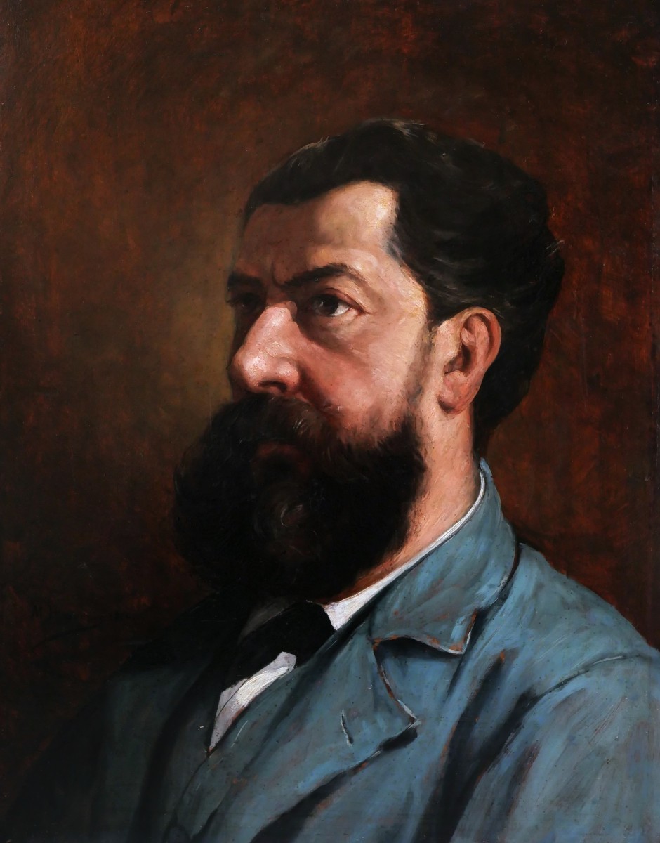 Louis Michel HADENGUE, Portrait d'homme, sans doute un peintre