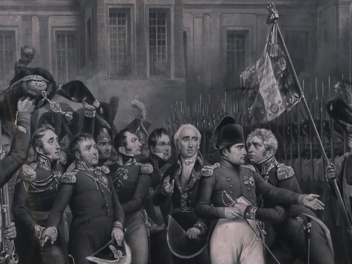 Jean-Pierre Marie JAZET d'après Horace VERNET, Les Adieux de Fontainebleau le 20 avril 1814-photo-3