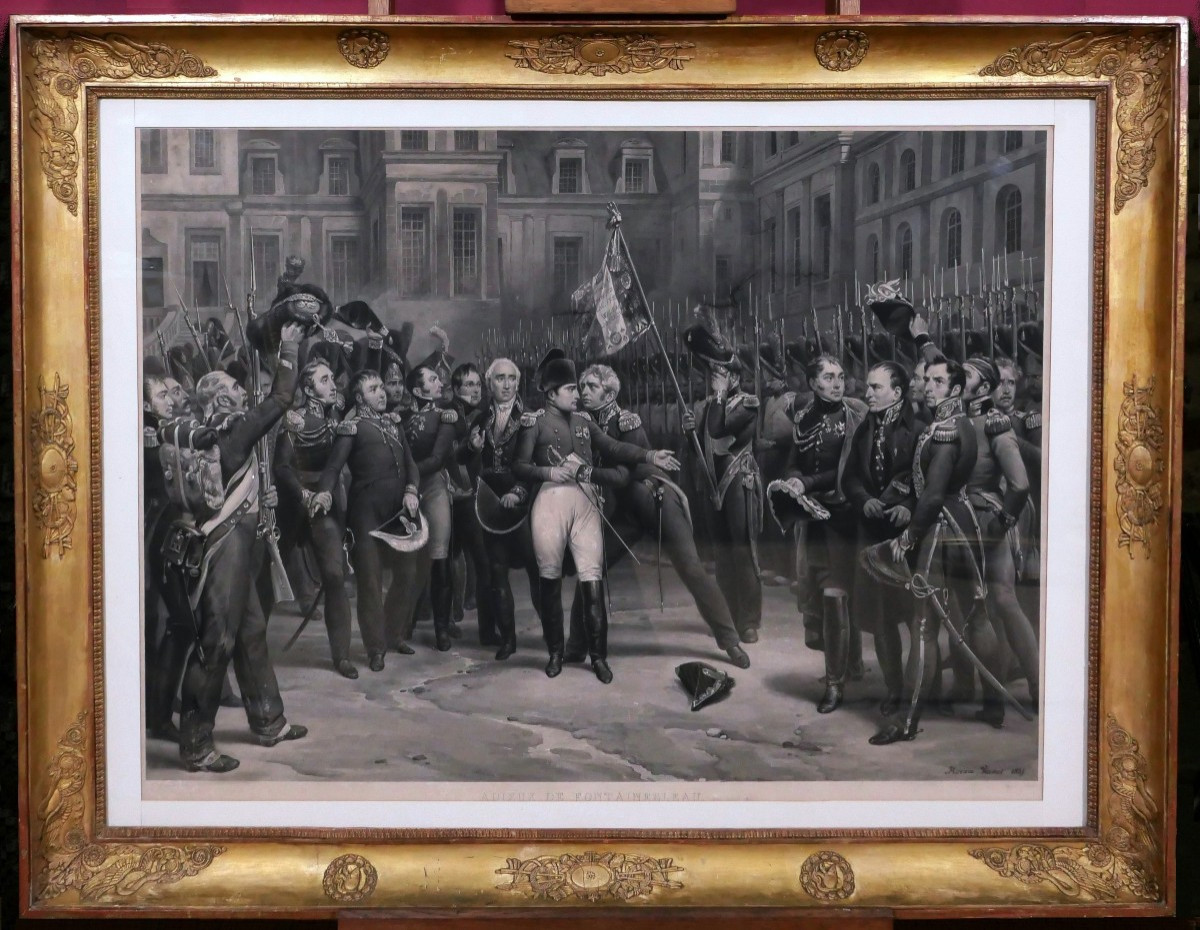 Jean-Pierre Marie JAZET d'après Horace VERNET, Les Adieux de Fontainebleau le 20 avril 1814