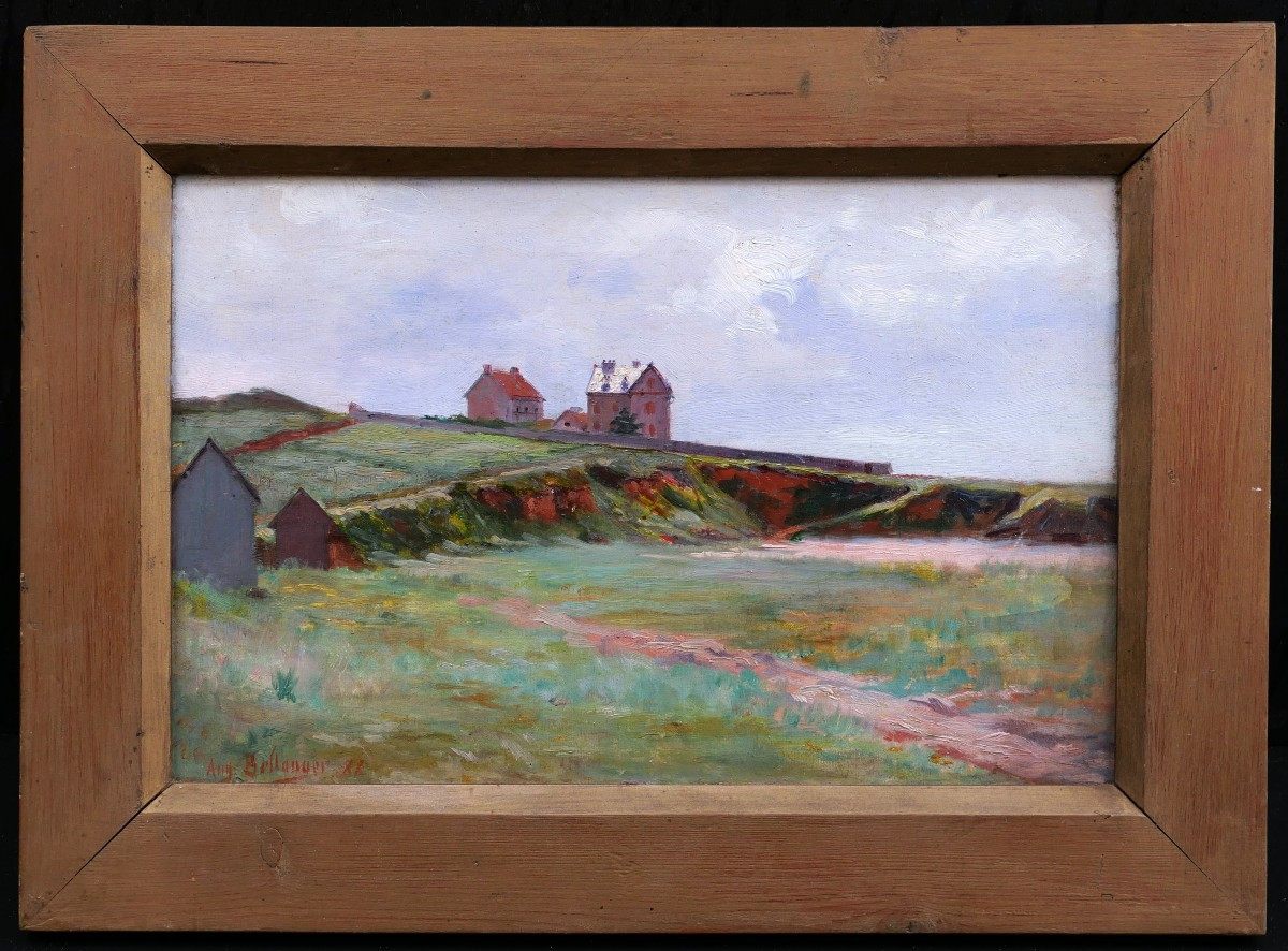 Auguste BELLANGER, Maisons sur la plage à Piriac-sur-Mer en Bretagne-photo-4
