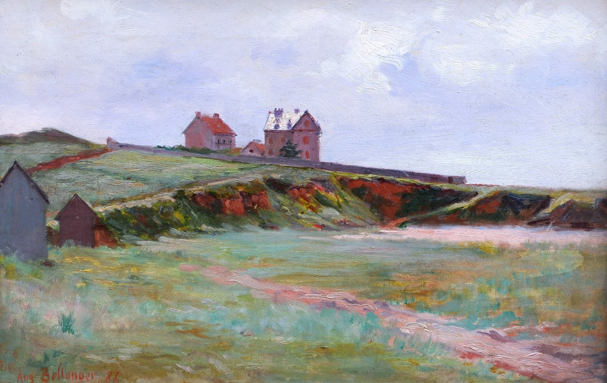 Auguste BELLANGER, Maisons sur la plage à Piriac-sur-Mer en Bretagne