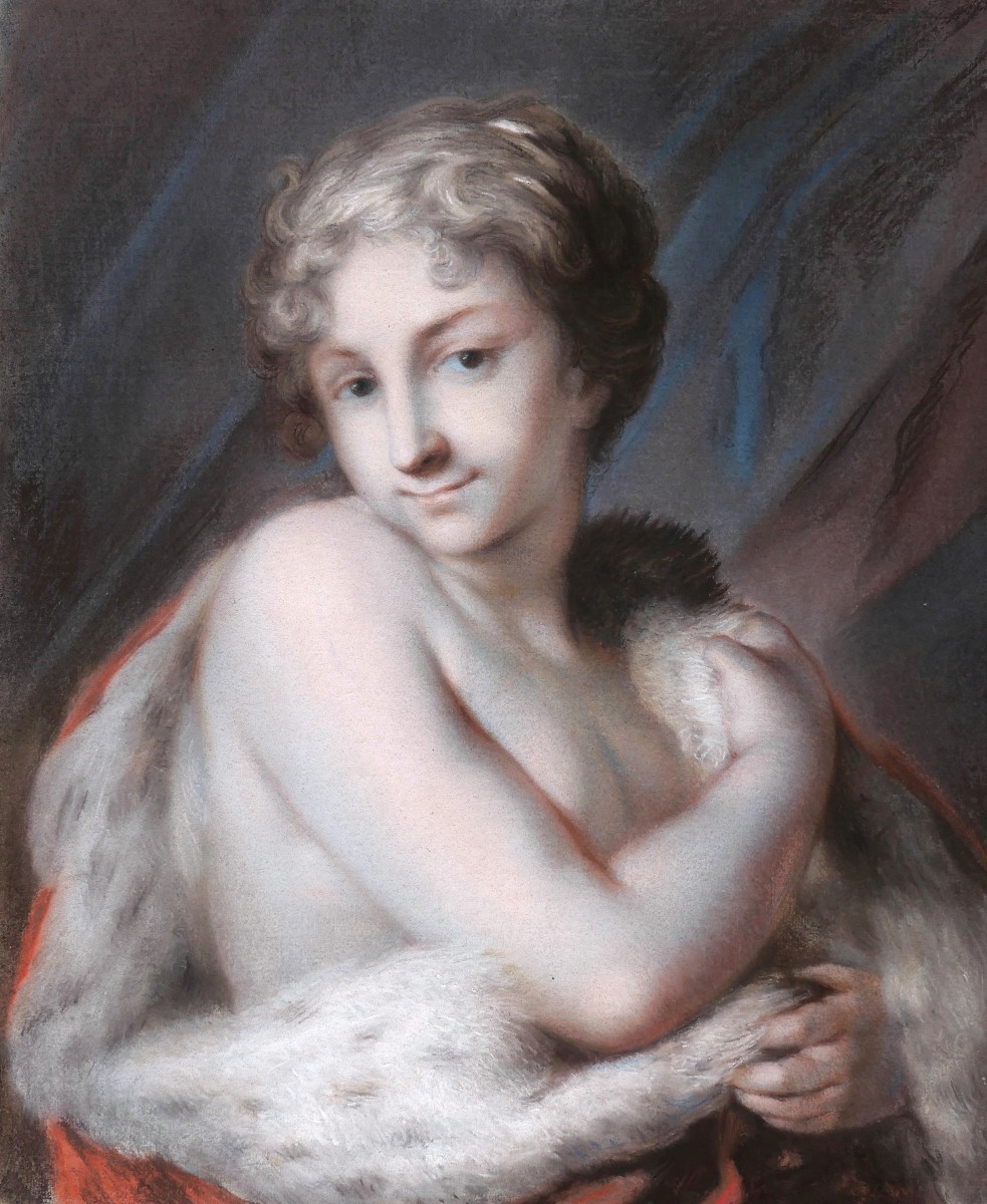 École FRANÇAISE du XIXème siècle, d'après Rosalba Giovanna CARRIERA, L'Hiver