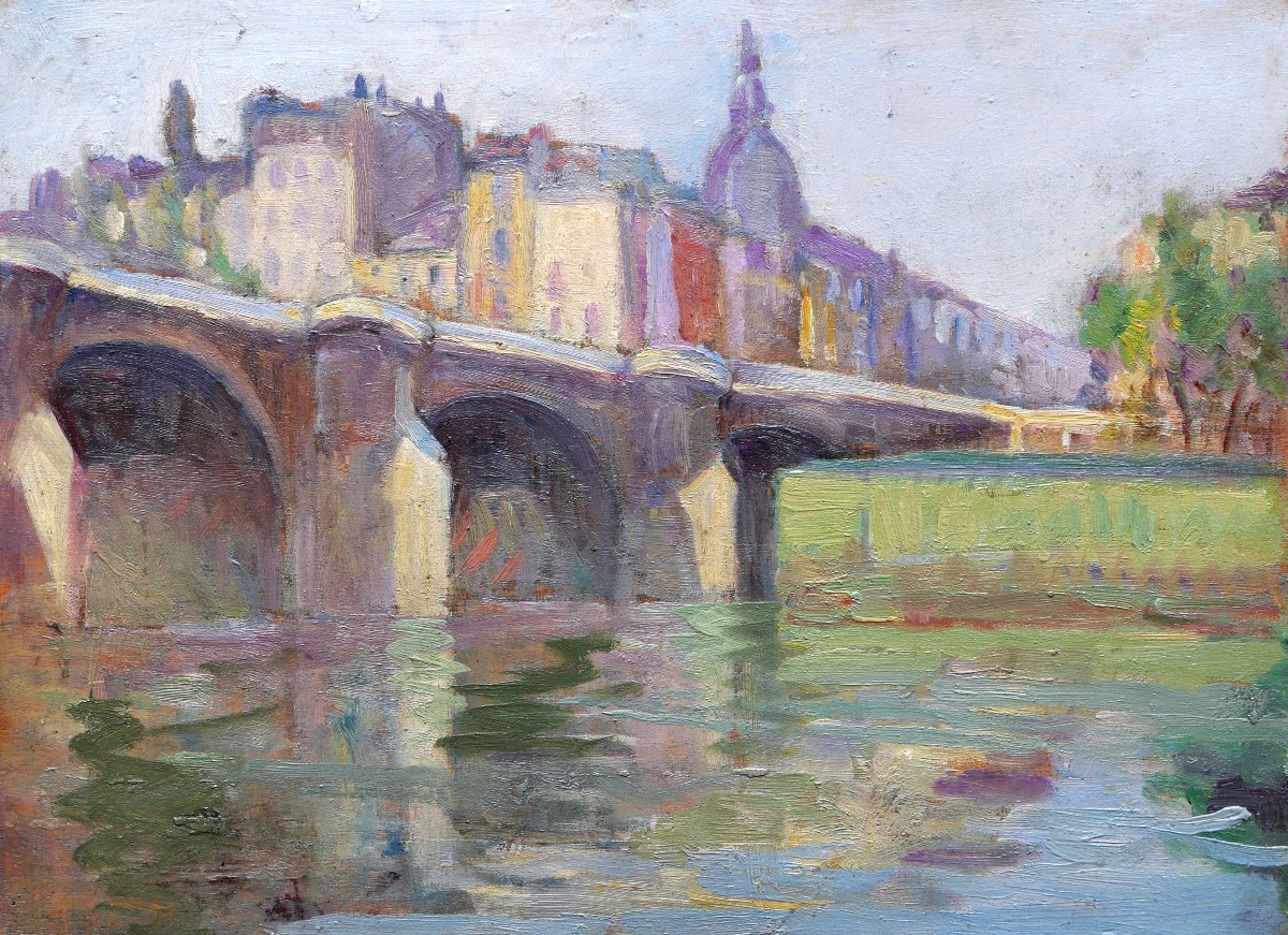 École FRANCAISE circa 1900-1930, Le Pont-Neuf à Paris