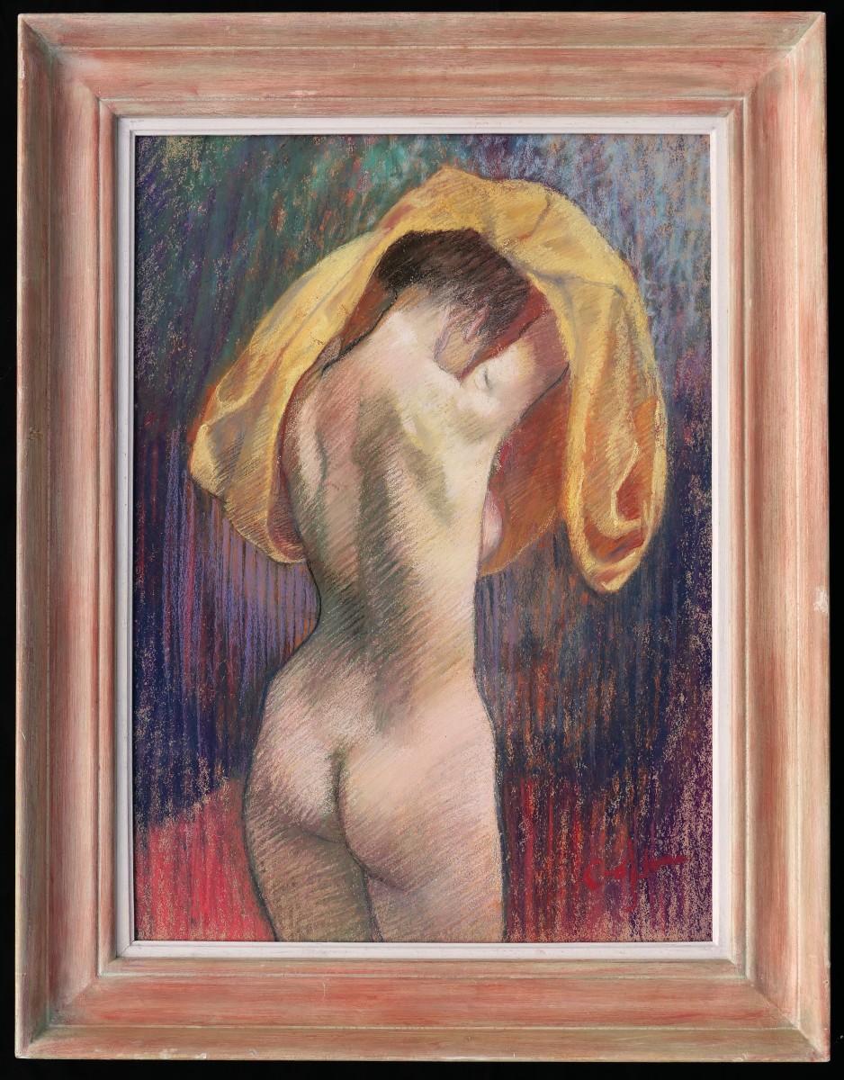 Jacqueline K. Crofton, Nude From Behind With A Yellow Towel (rapt)-photo-4