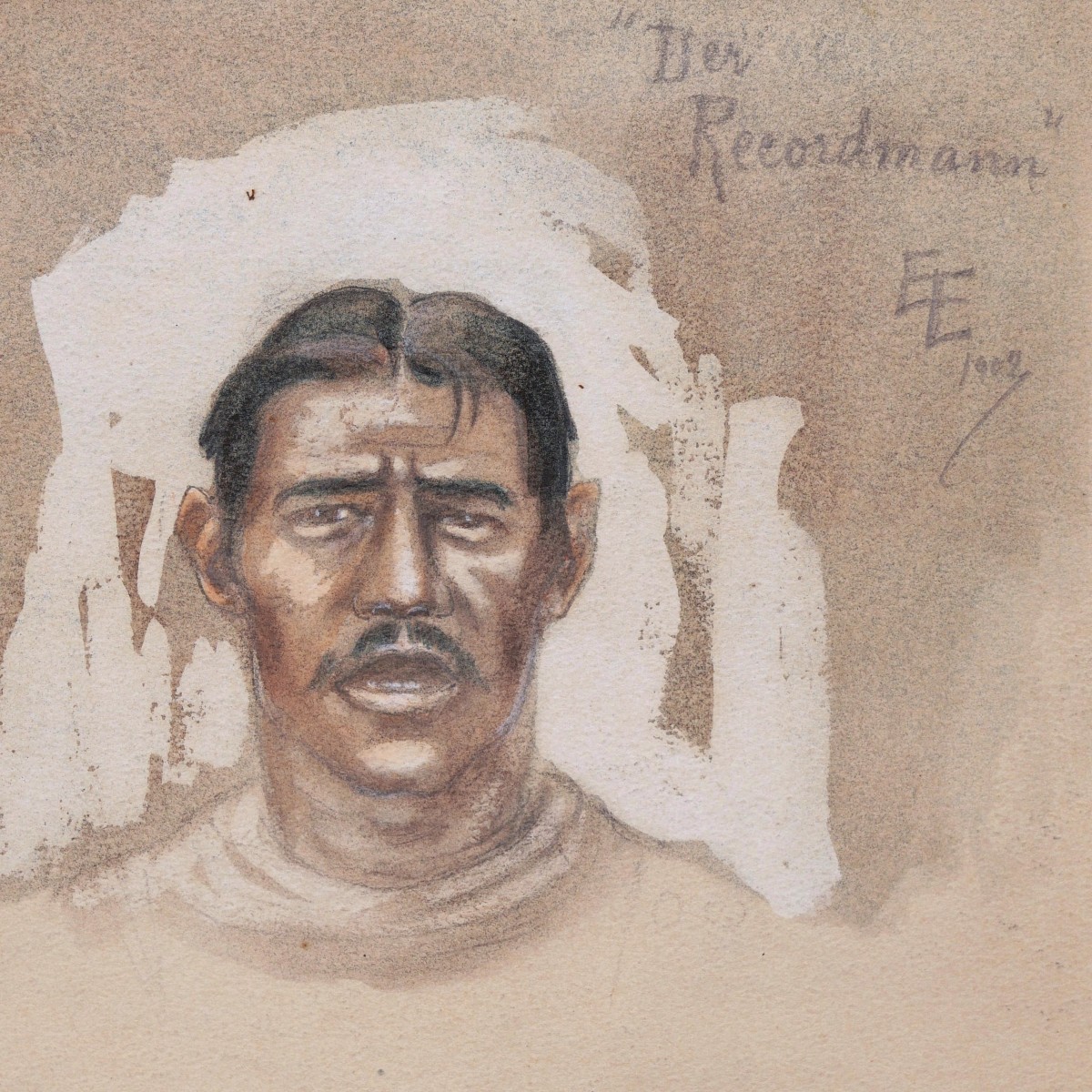 German School In 1902, Attributed To Eduard Einschlag, Der Recordmann-photo-2