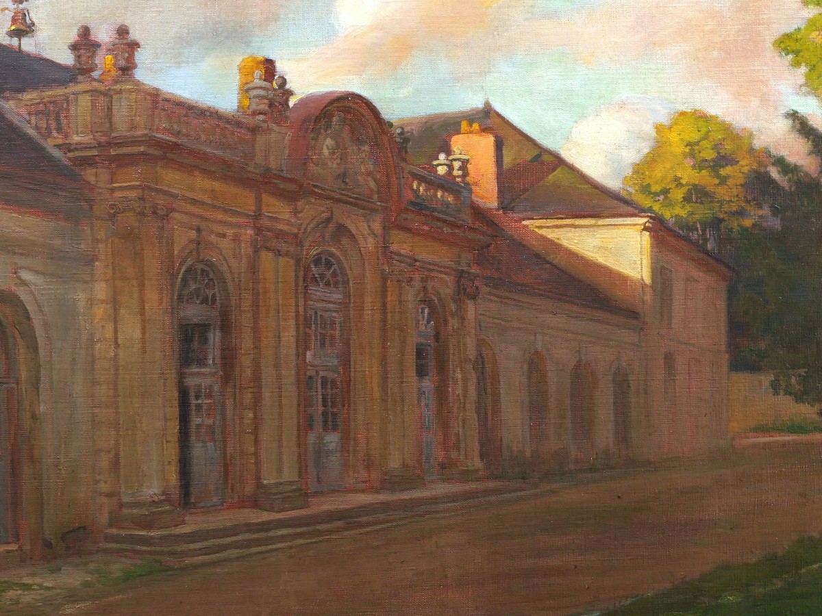 Emilio Della Sudda, View Of The Outbuildings Of The Château De Liancourt In The Oise-photo-2