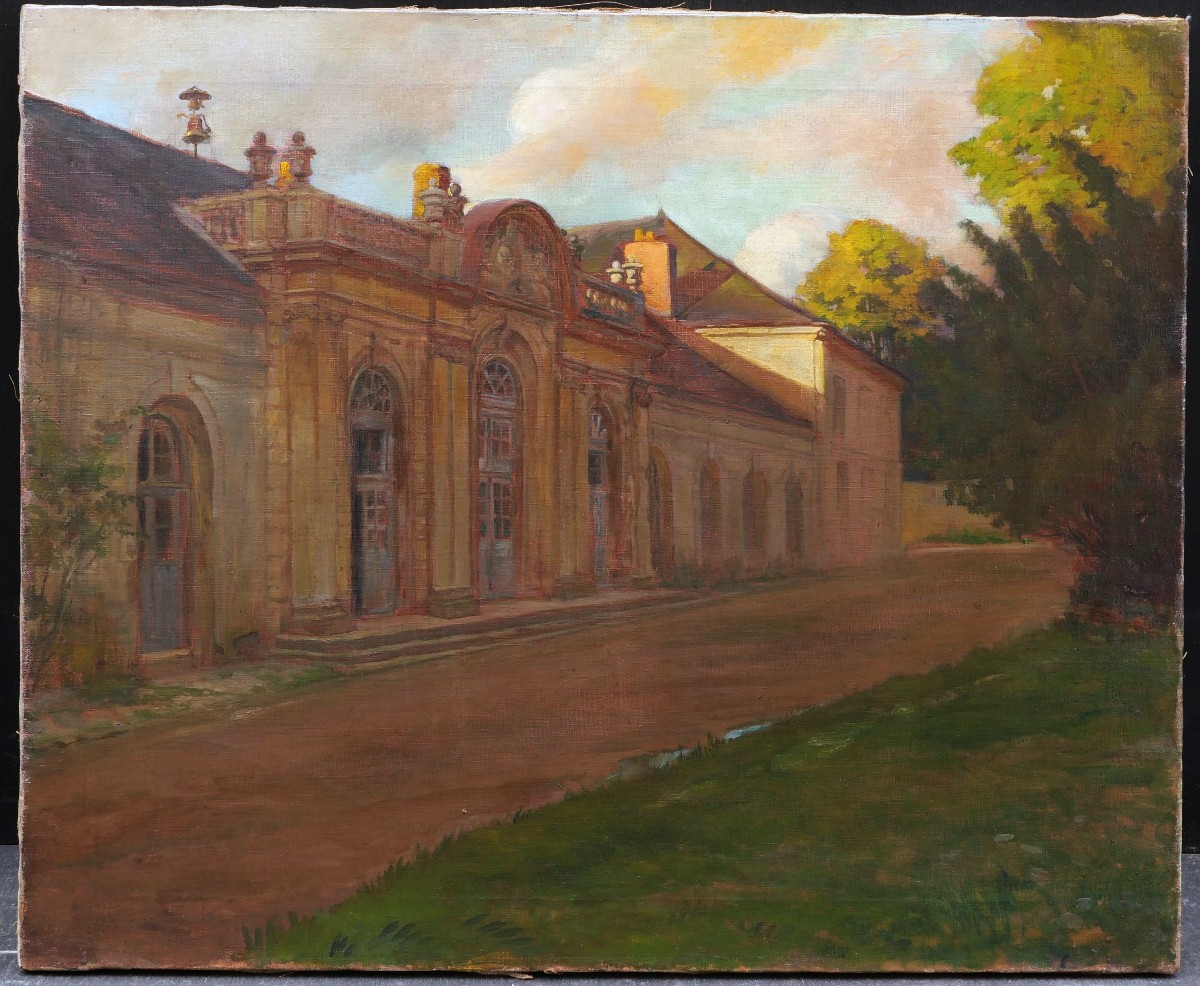 Emilio Della Sudda, View Of The Outbuildings Of The Château De Liancourt In The Oise-photo-3