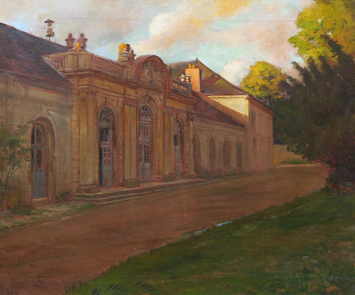 Emilio Della Sudda, View Of The Outbuildings Of The Château De Liancourt In The Oise