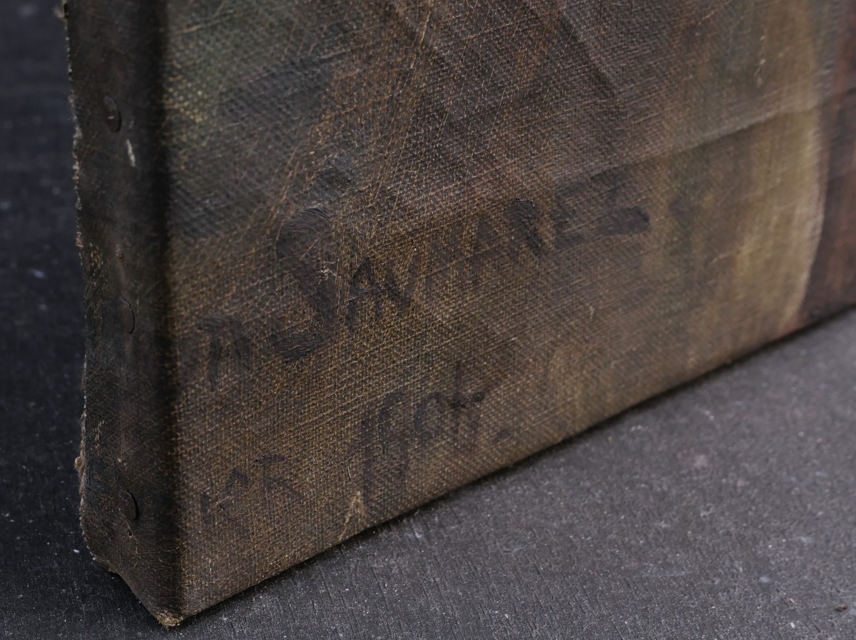 Marion Saumarez, Portrait Of A Young Woman Seated With A Hat-photo-4