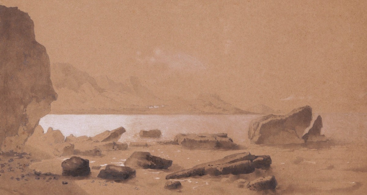 Théodore Caruelle d'Aligny, Bonneveine Beach Near Marseille-photo-2