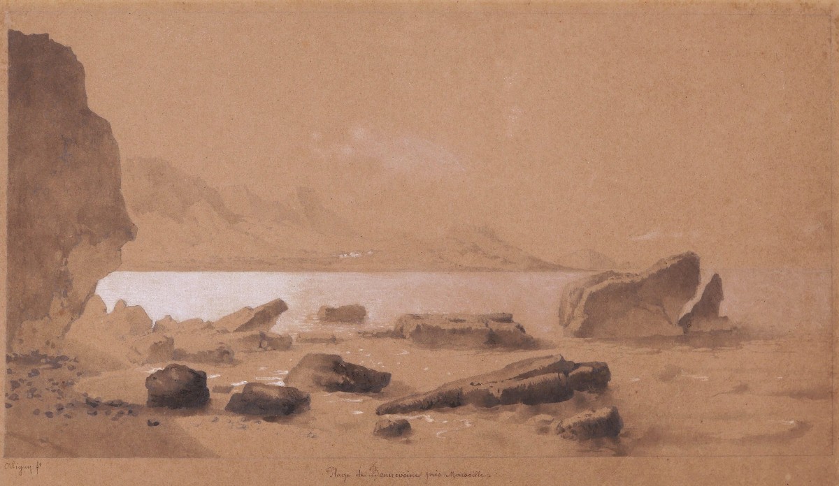 Théodore Caruelle d'Aligny, Bonneveine Beach Near Marseille