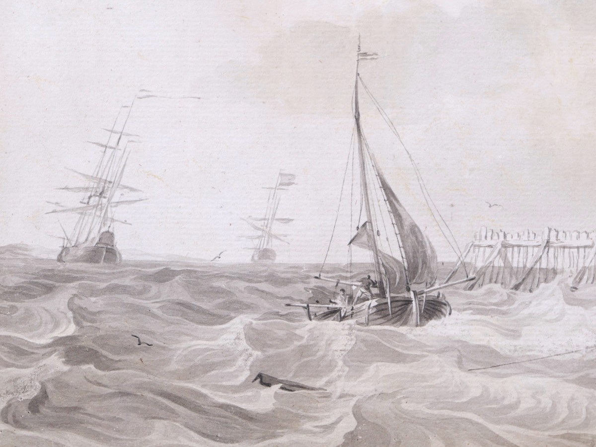 Hendrik KOBELL, Bord de mer animé-photo-2