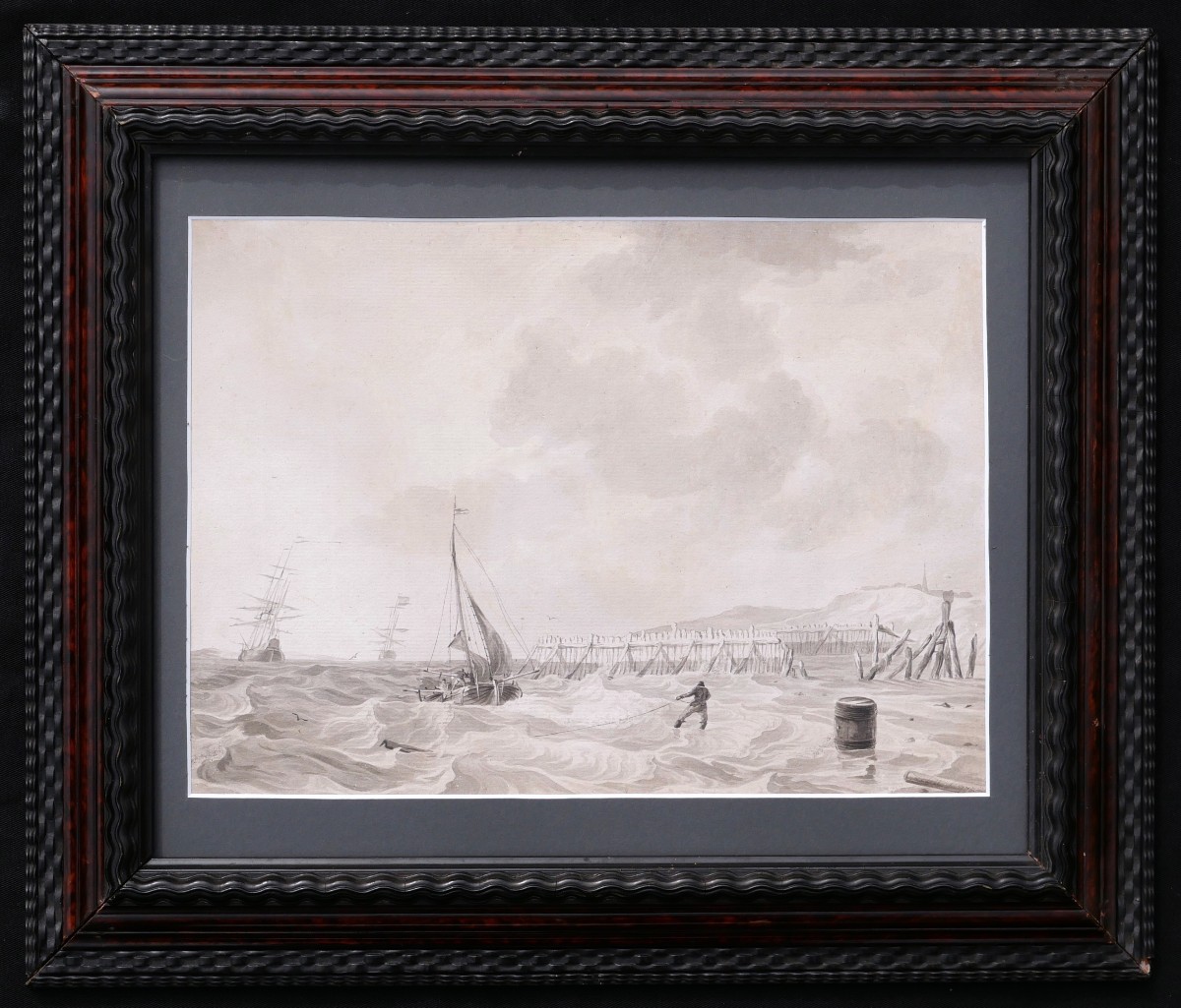 Hendrik KOBELL, Bord de mer animé-photo-2