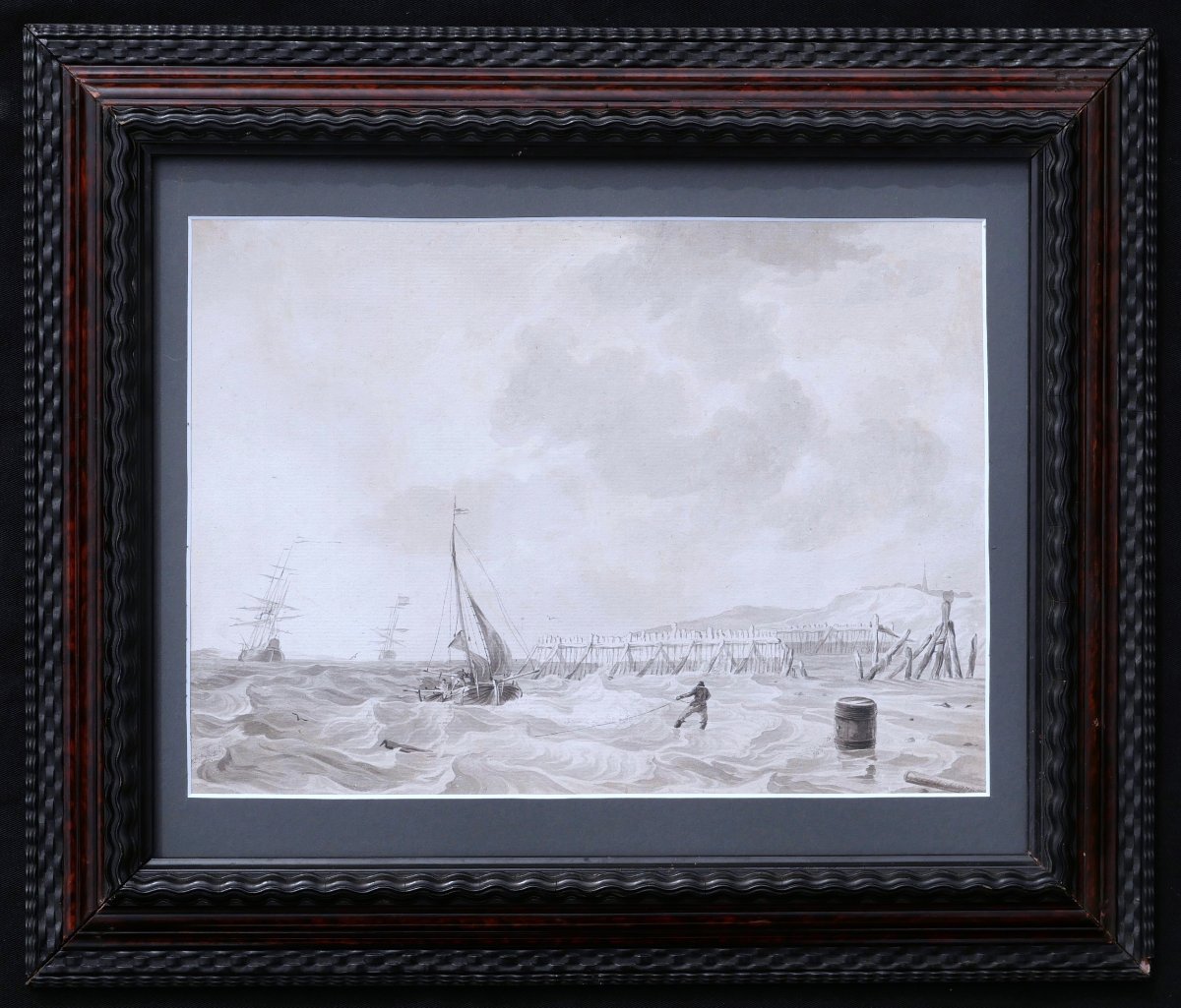 Hendrik KOBELL, Bord de mer animé-photo-2