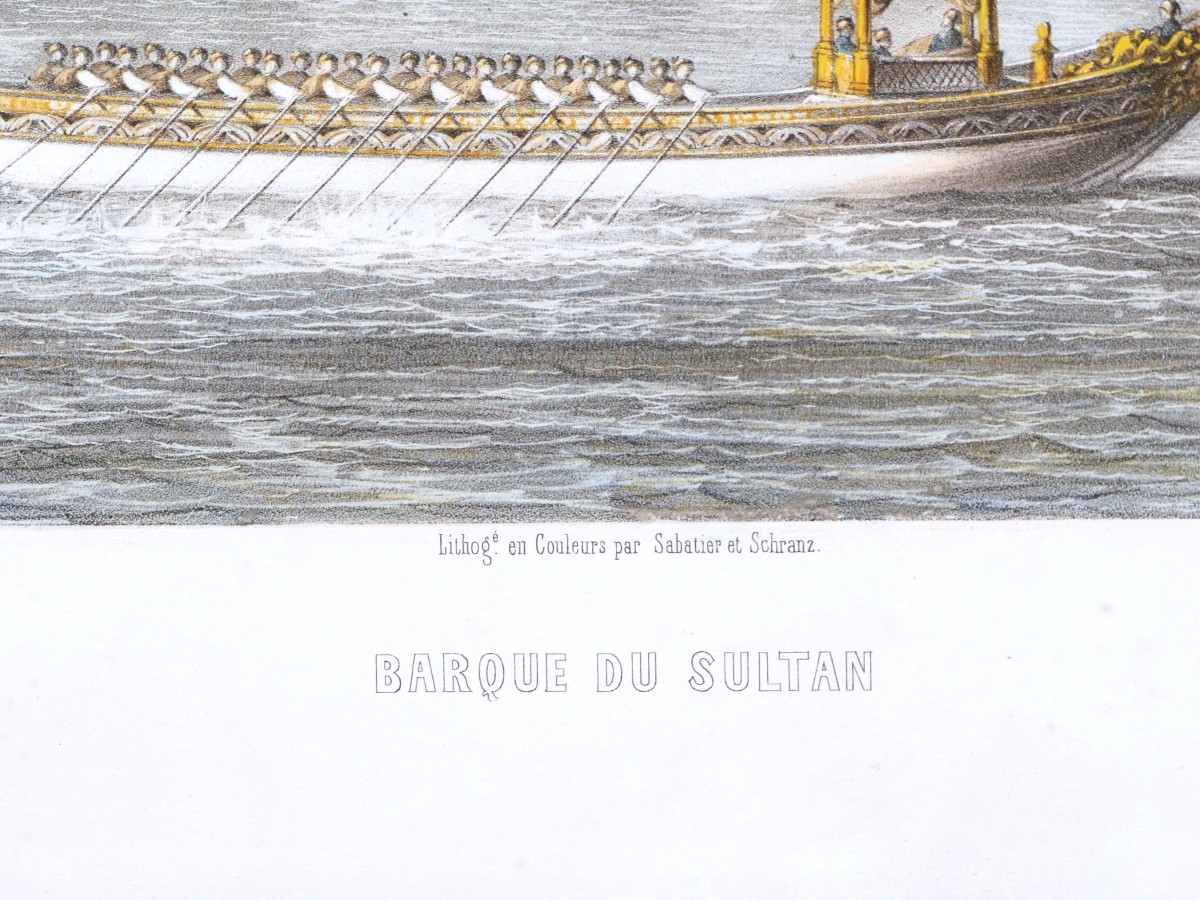 Léon Jean-Baptiste SABATIER, d'après Joseph SCHRANZ, Barque du Sultan-photo-3