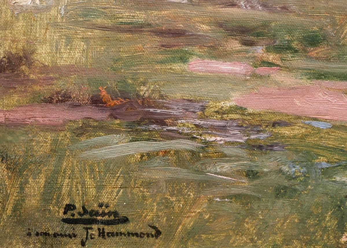 Paul Saïn, Elegant Woman In A Boat On The Seine At Bas Meudon-photo-4