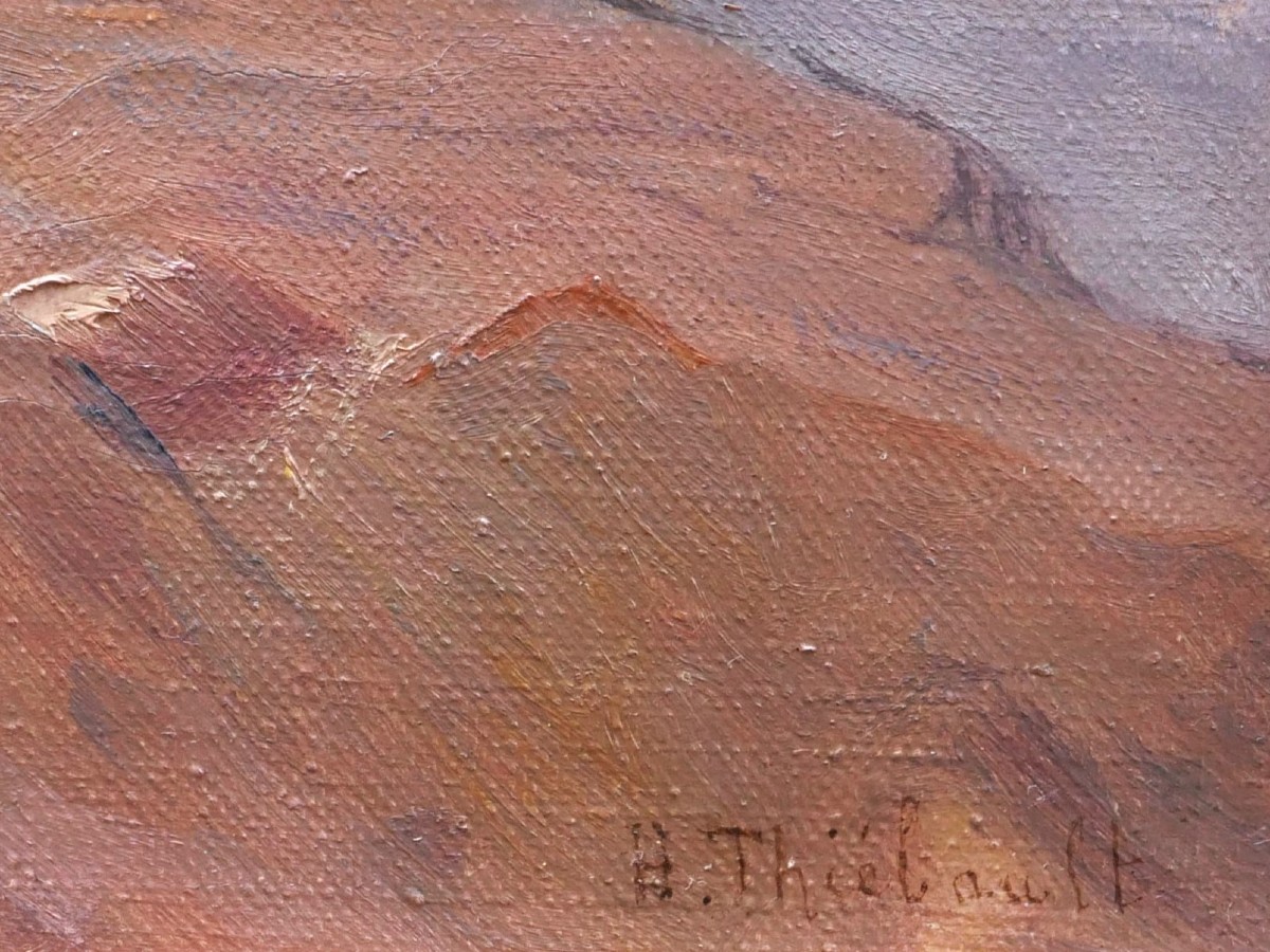 Henri Victor Joseph THIÉBAULT, Côte rocheuse en Bretagne, sans doute à Belle-Île-photo-3