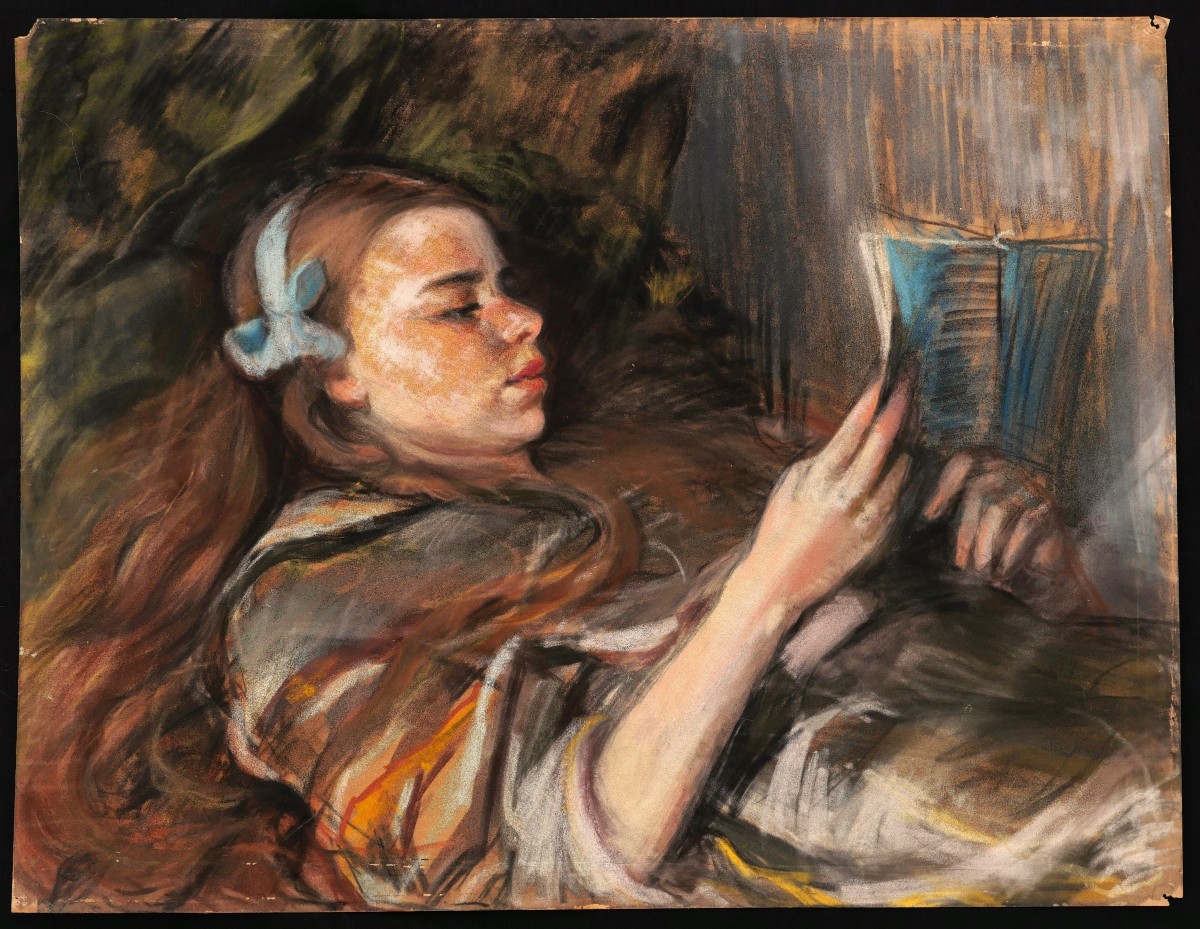 France LEPLAT, Géraldine lisant-photo-3