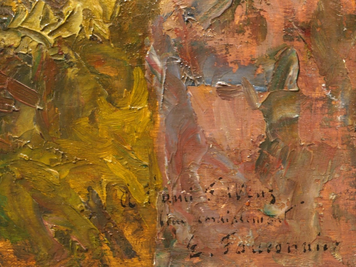 émile Eugène Fauconnier, Landscape In The Bay Of Morlaix In Brittany, Marine Painting-photo-3