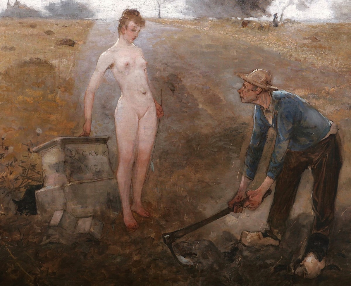 Jacob Henricus MARIS, La Muse à Naintré (Le Chat Noir) TRES GRAND FORMAT-photo-2