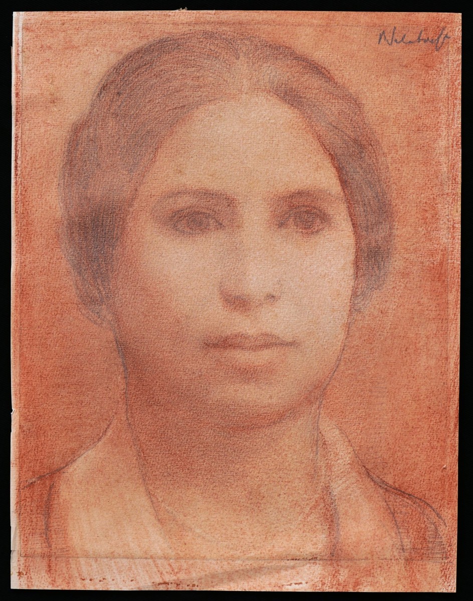 École FRANÇAISE, RUSSE ou ALLEMANDE circa 1920, Portrait de femme-photo-4