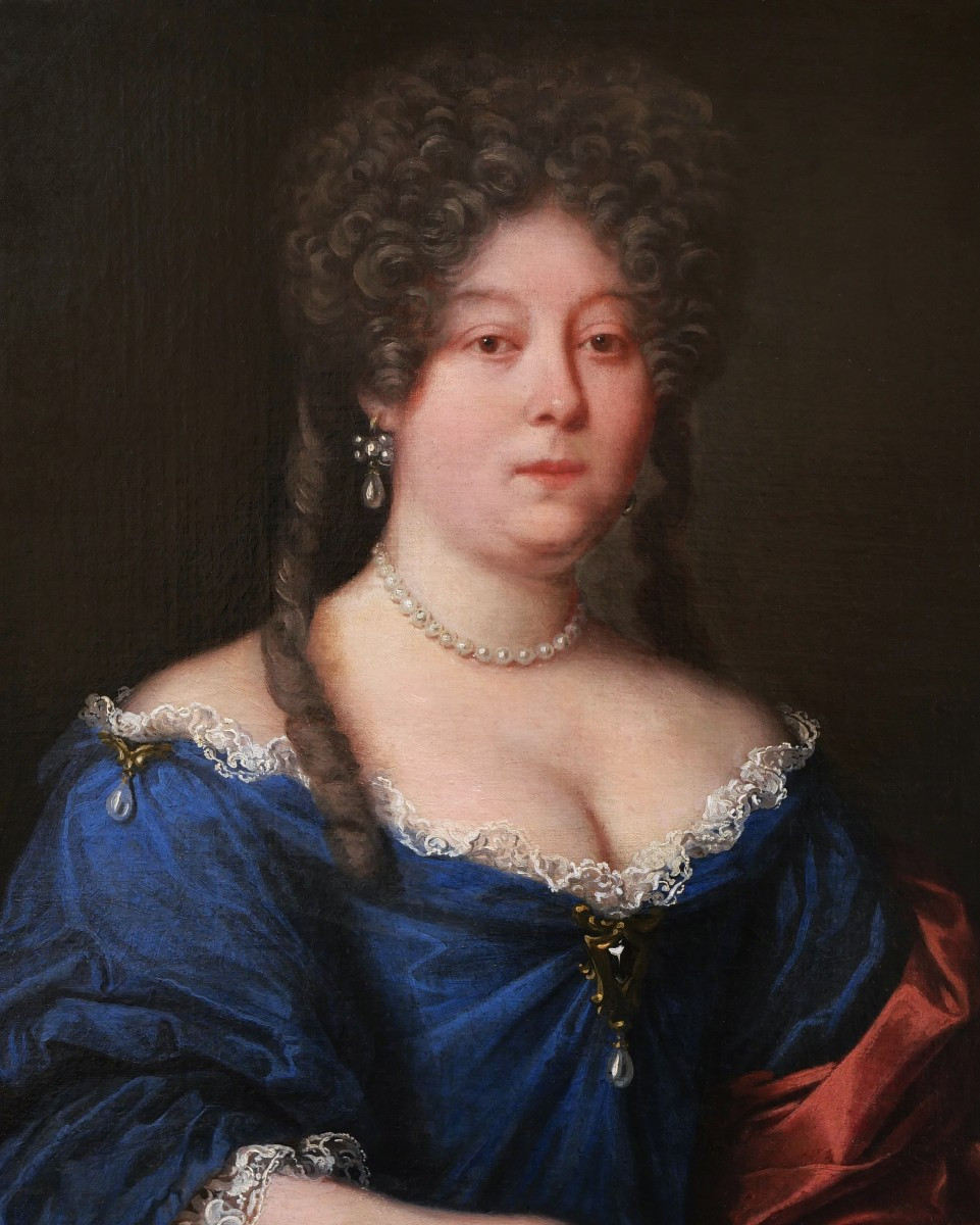 École FRANÇAISE fin XVIIème – début XVIIIème siècle, Portrait de femme de qualité -photo-2