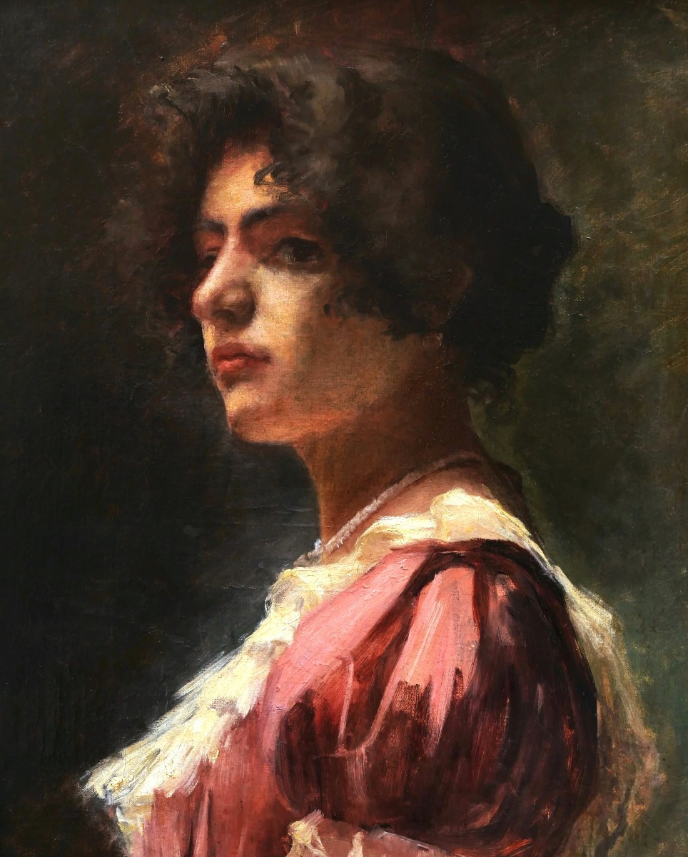 Attribué à Alice PIKE BARNEY, Portrait de Rachel (ou autoportrait ?)-photo-2