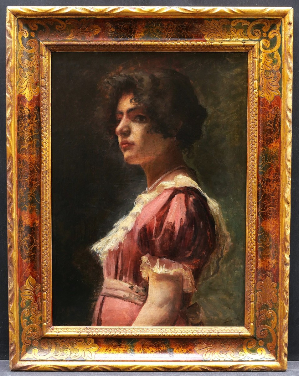 Attribué à Alice PIKE BARNEY, Portrait de Rachel (ou autoportrait ?)-photo-1