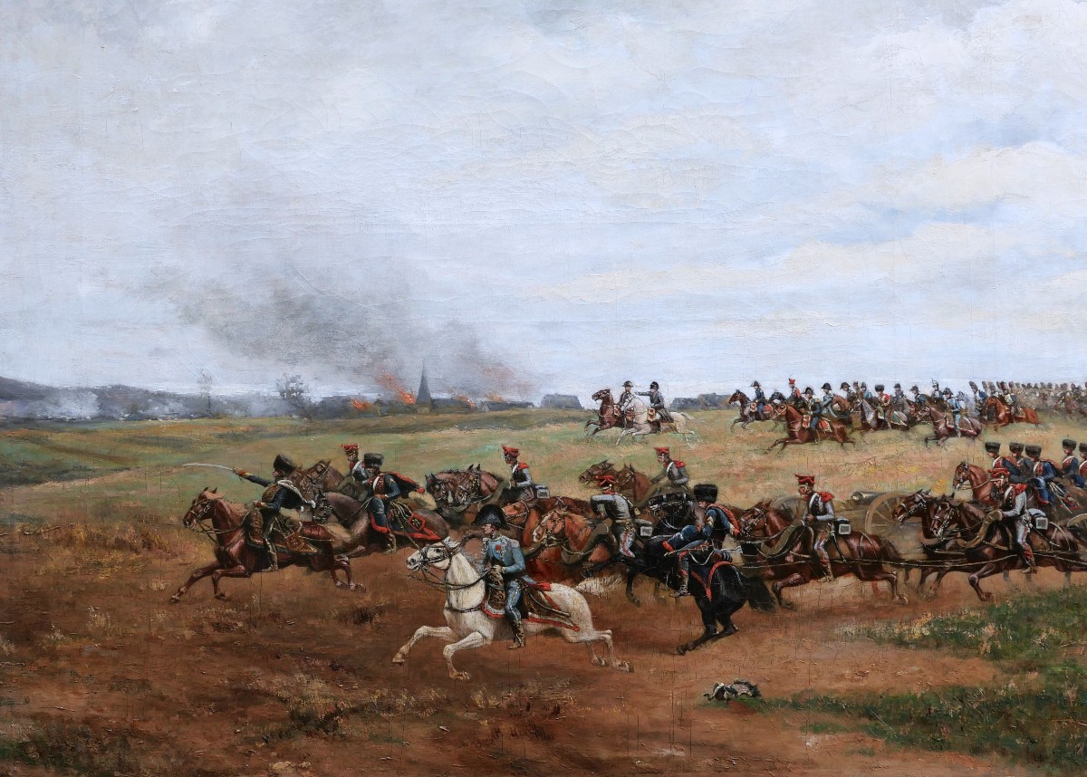 Paul Émile Léon PERBOYRE, La Bataille de Leipzig (GRAND FORMAT)-photo-2